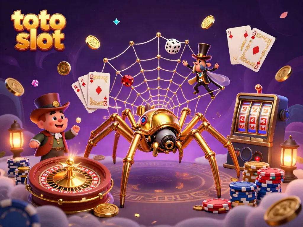 Menangkan permainan di toto slot dengan grafis menarik dan elemen kasino yang mempesona.