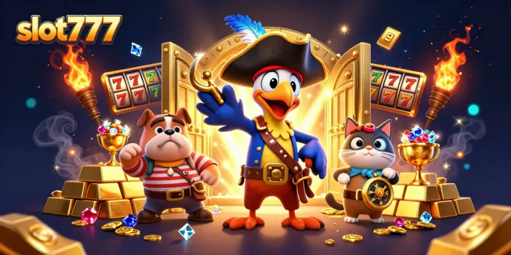 Slot777 memberikan pengalaman judi menarik dengan karakter kartun di casino penuh harta.