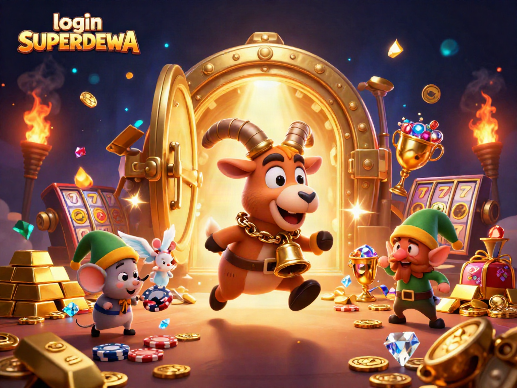 Engage in thrilling gameplay at the festive casino with login SUPERDEWA amidst the golden chaos.
