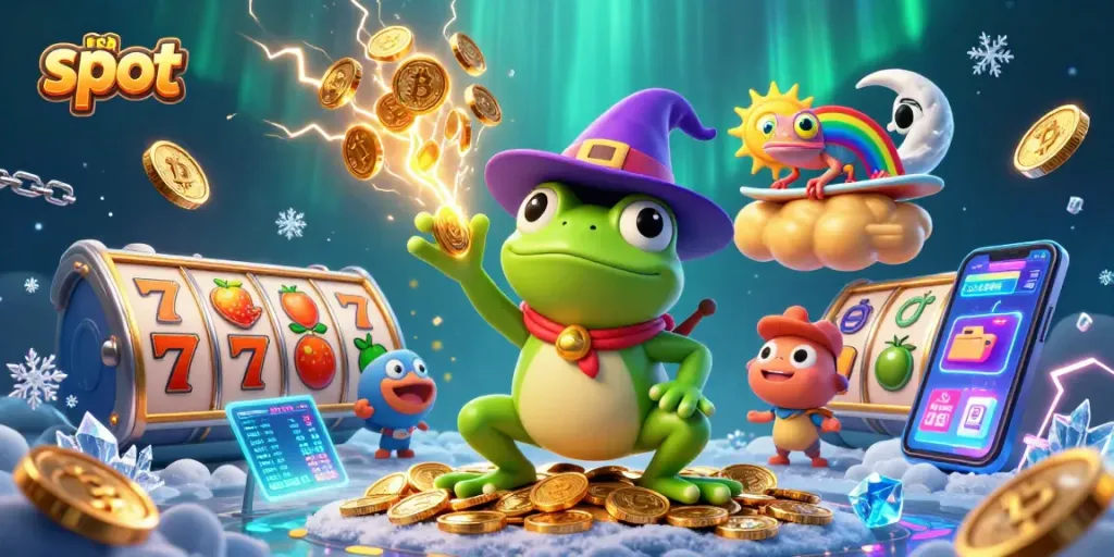 Spin slot wheels and win big with a storm of gold coins in this vibrant casino illustration.