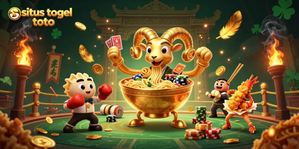 Gambarkan aksi di situs togel toto dengan ramen dan kawan-kawan meriah.