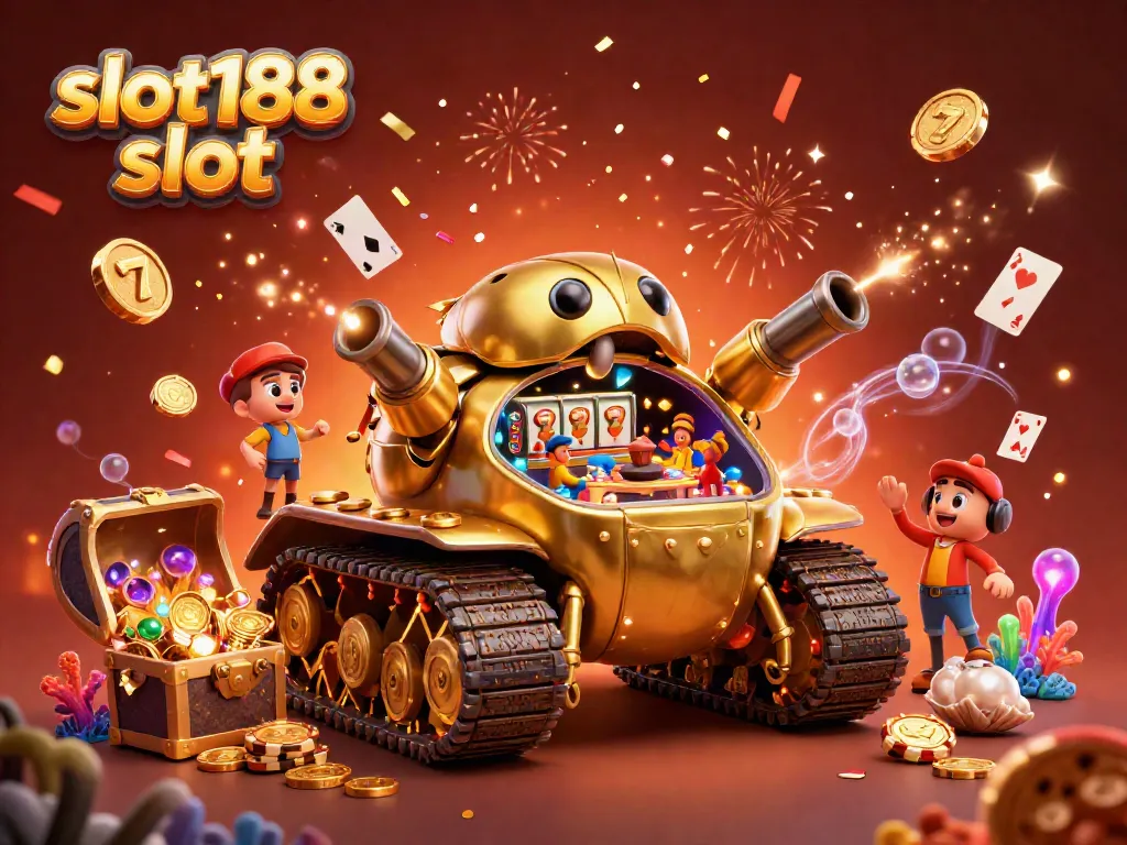 Menangkan jackpot dengan akses mudah ke slot188 slot melalui ilustrasi kasino 3D yang meriah.