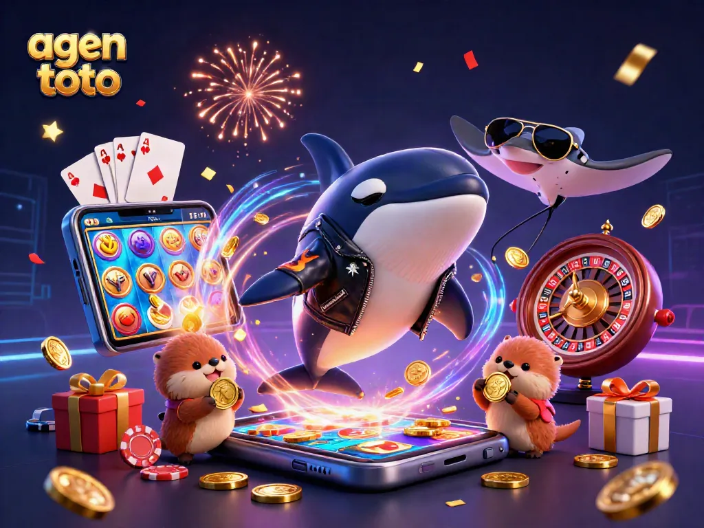 Permainan agen toto semakin meriah dengan orka, pari, dan berang-berang menggenggam koin emas.
