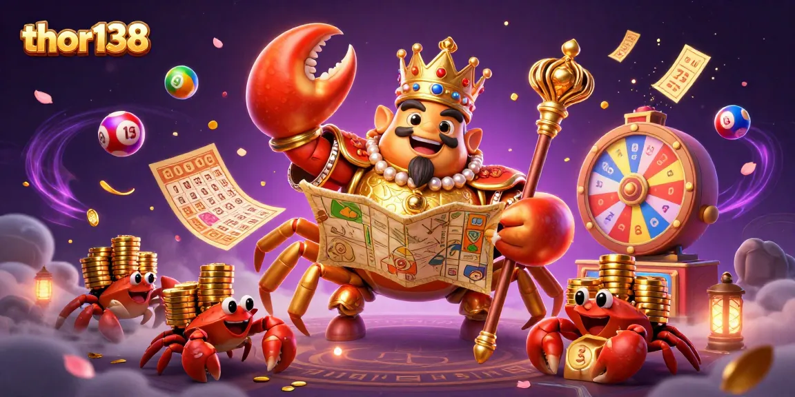 Menangkan permainan di thor138 dengan kartu bingo emas dan bola lotere berwarna-warni.