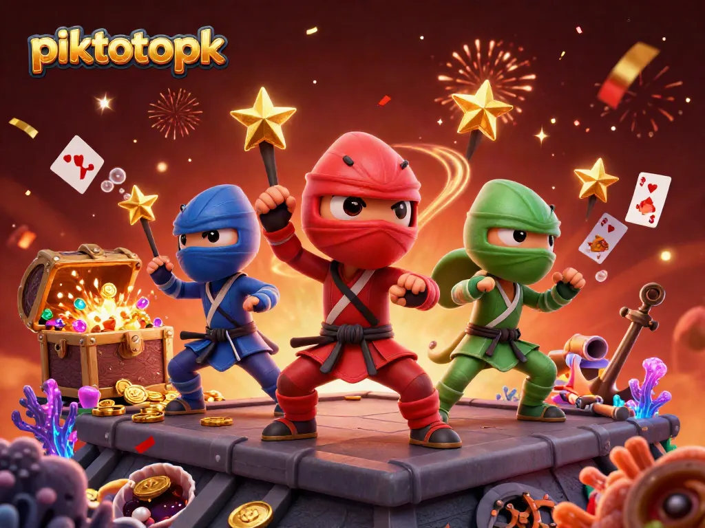Experience thrilling action with piktotoapk’s ninja chameleons amidst dynamic casino elements