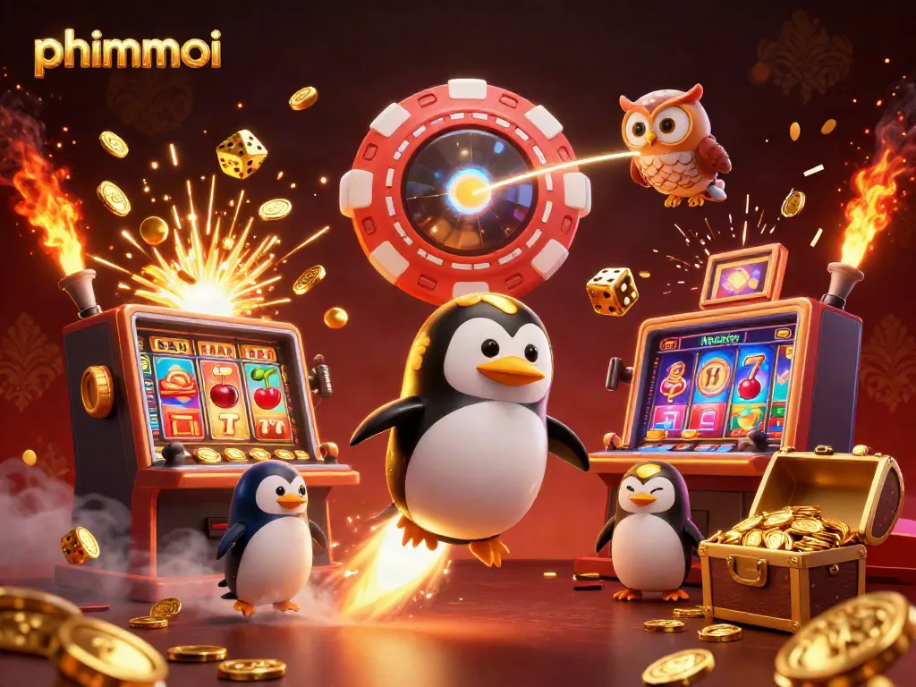 Experience phimmoi's thrilling casino adventures with a golden penguin and jackpot explosion!