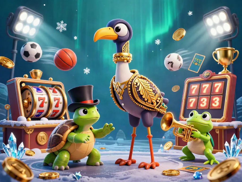 Experience thrilling gameplay with JUTAWANBET in a vibrant, dynamic casino scene filled with slots, sports elements, and rewards.