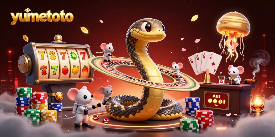 Experience the thrill of yumetoto with astronaut mice betting on a cosmic roulette in this vibrant illustration.