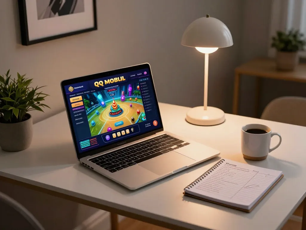 Engaging in a winning qq mobil online game experience at a cozy home setup