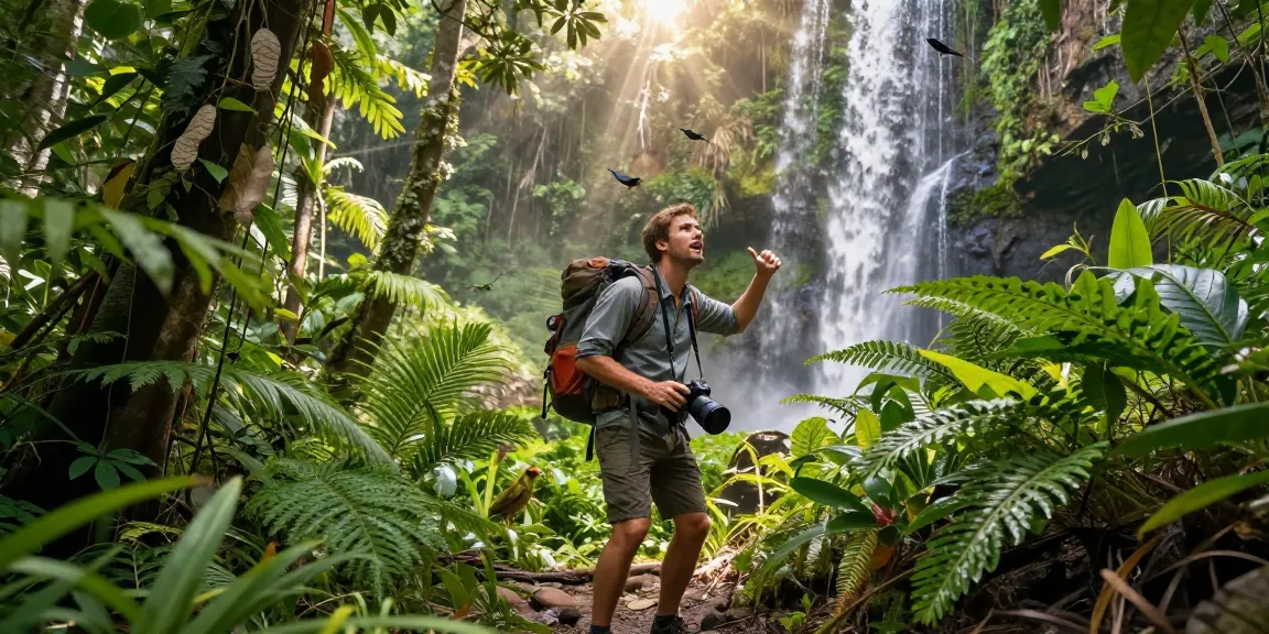 Pemandangan petualangan luar ruangan dengan LUXURY777 yang menawarkan pengalaman menjelajah hutan tropis yang indah.