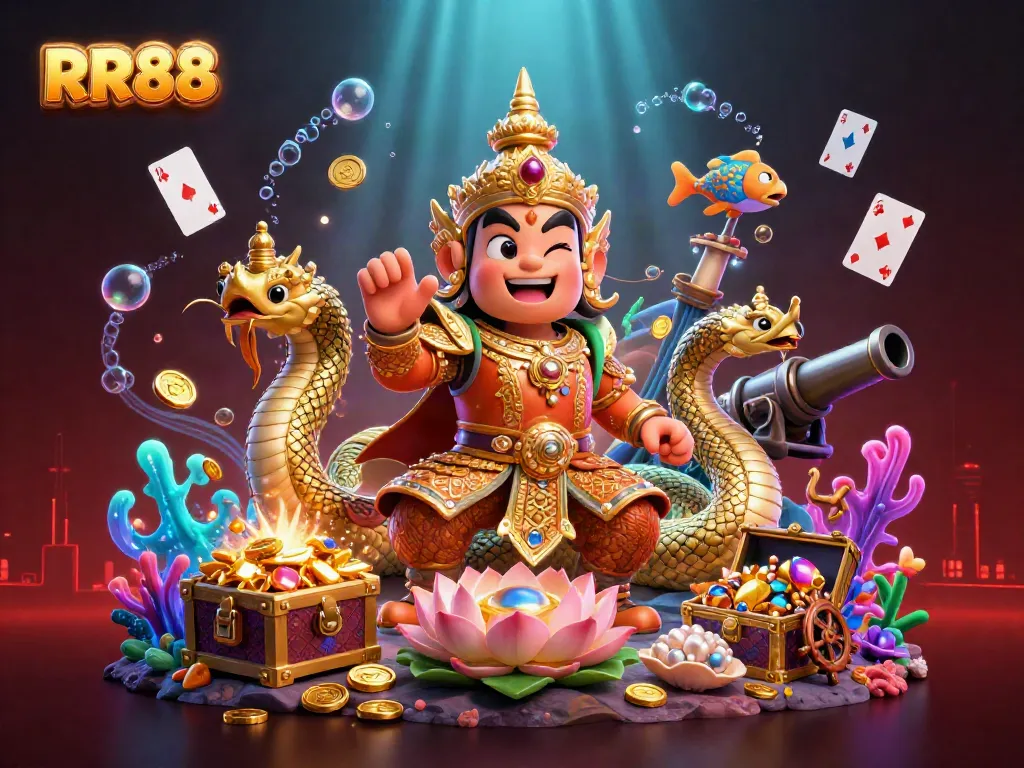 Experience the captivating world of RR88 with vibrant guardians, treasure, and casino thrills.