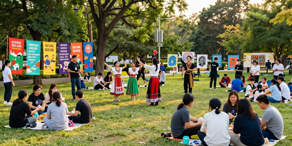 Acara komunitas Leci123 di taman dengan kegiatan budaya dan kebersamaan.