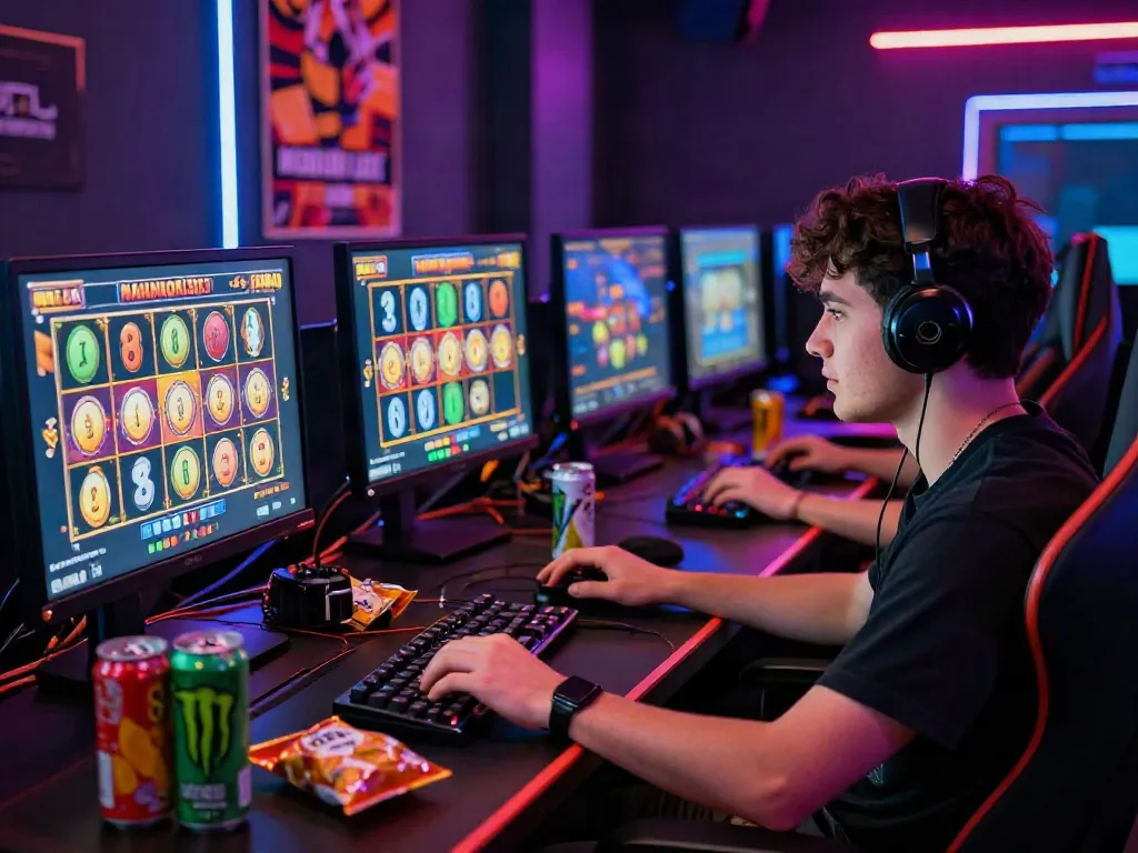 Pengguna NAGAHOKI303 terlibat dalam permainan slot online dengan suasana permainan yang menarik dan penuh warna.