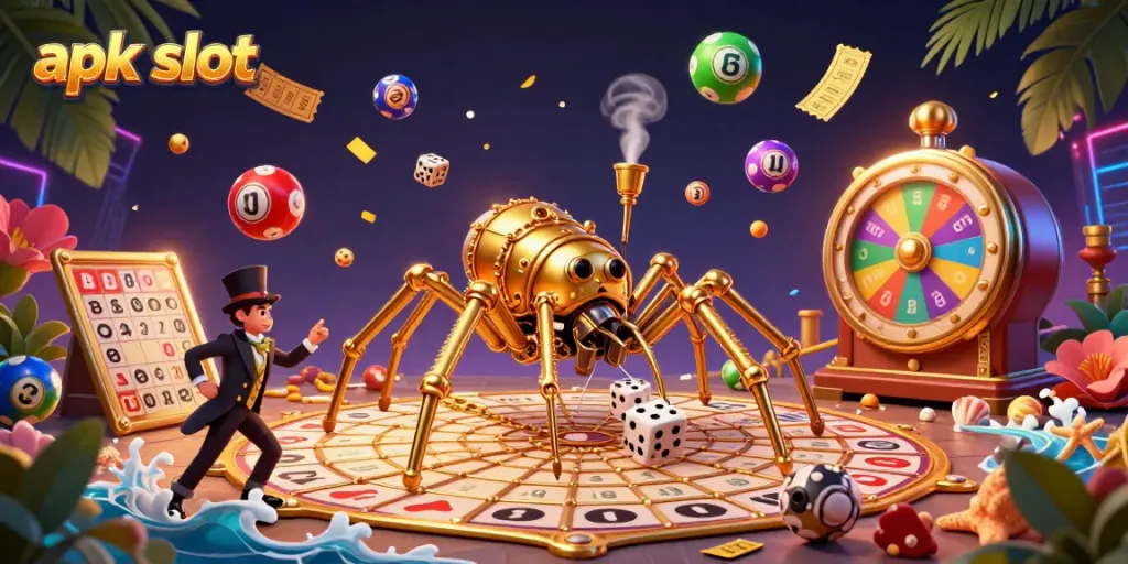 Menggairahkan pengalaman permainan apk slot dengan ilusi steampunk menarik dan elemen menarik lainnya.