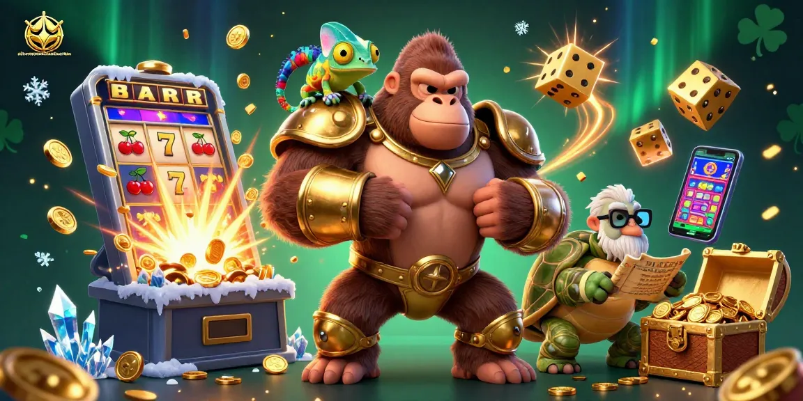 Experience thrilling wins with elioventomdandassociates as a golden gorilla king spins the jackpot!