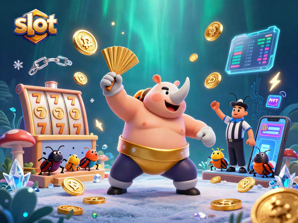 Slot juara di kasino, undangan untuk bermain dan menang dengan simbol menggiurkan.