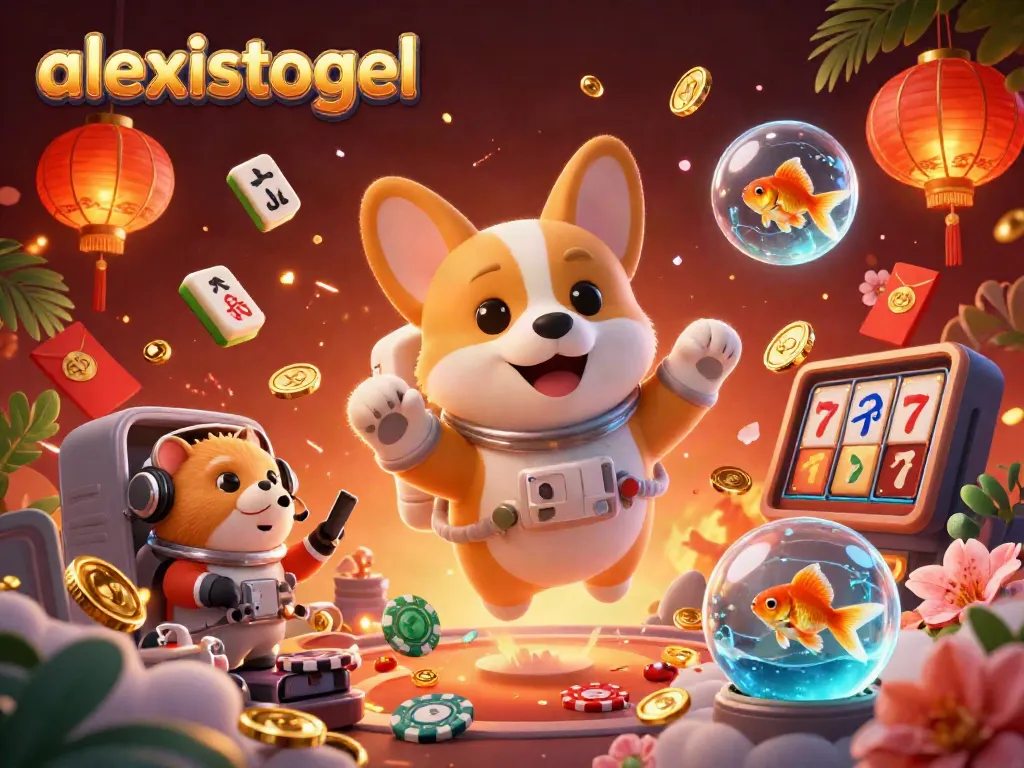 Mengakses situs alexistogel dengan elemen kasino 3D yang mendetail dan karakter lucu.