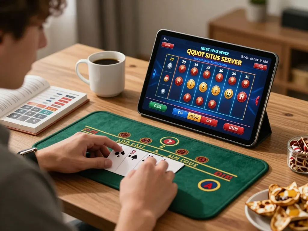 Berinteraksi dengan qqslot situs slot server Indonesia anti rungkad di tablet sambil memasang taruhan strategis di rumah.