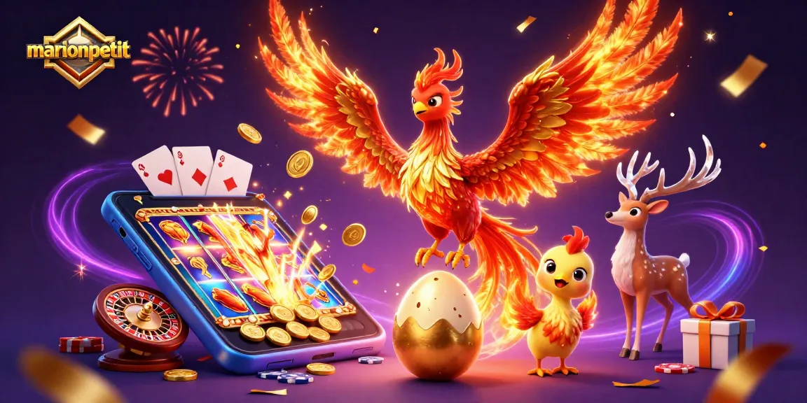 Experience the thrill of marionpetit with exciting slot games and vibrant casino elements dynamically illustrated.