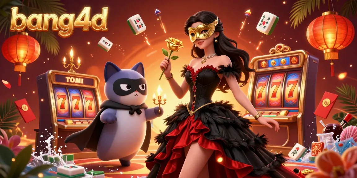 Engage in thrilling gameplay with bang4d, showcasing rich casino elements in a dynamic scene.