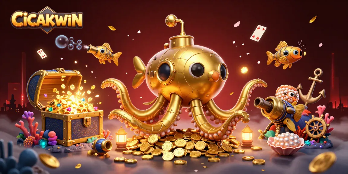 CICAKWIN menghadirkan slot gacor dan permainan kasino di bawah lautan koin emas.