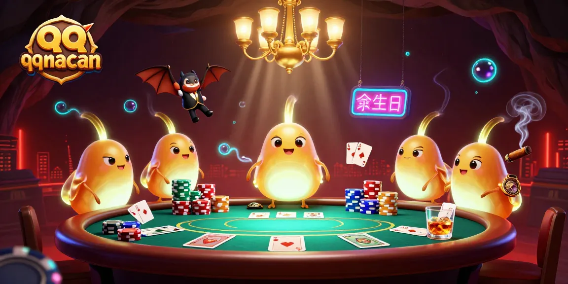 Engage with qqmacan's vibrant cave casino, featuring luminescent glowworms and dynamic poker elements.