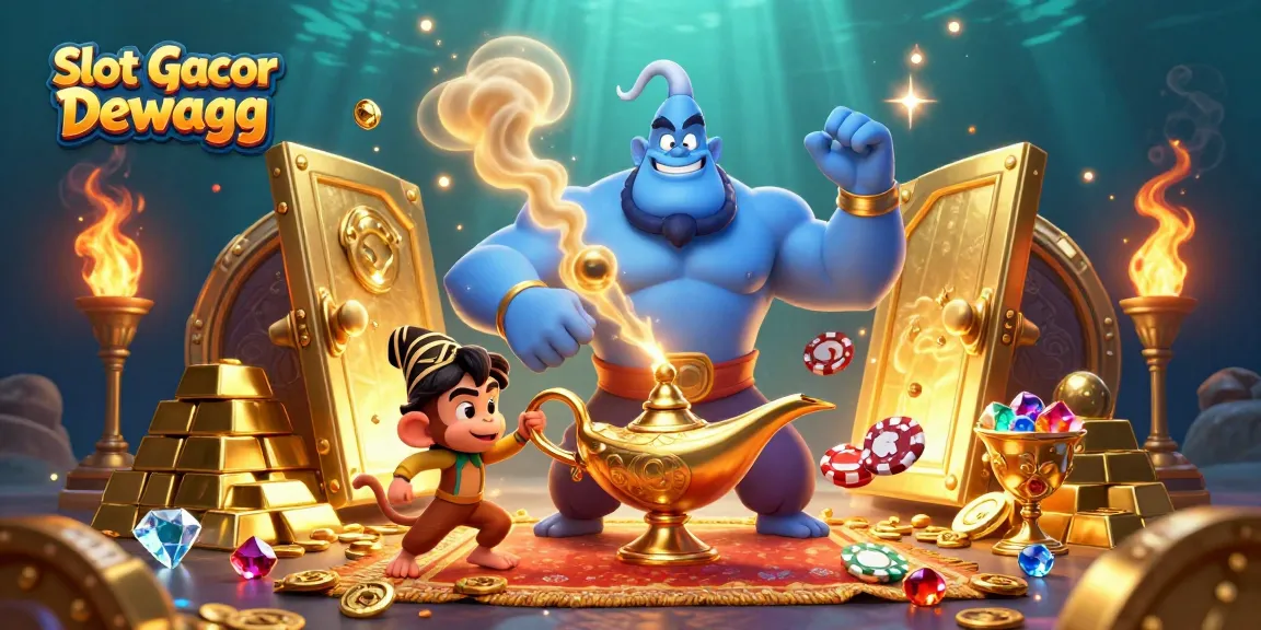 Experience thrilling gameplay with Slot Gacor Dewagg, featuring enticing game elements in a vibrant casino scene.