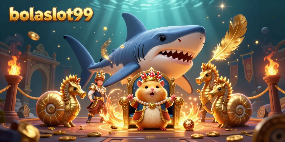 Experience excitement with bolaslot99 as the golden hamster king rules a dynamic underwater casino scene.