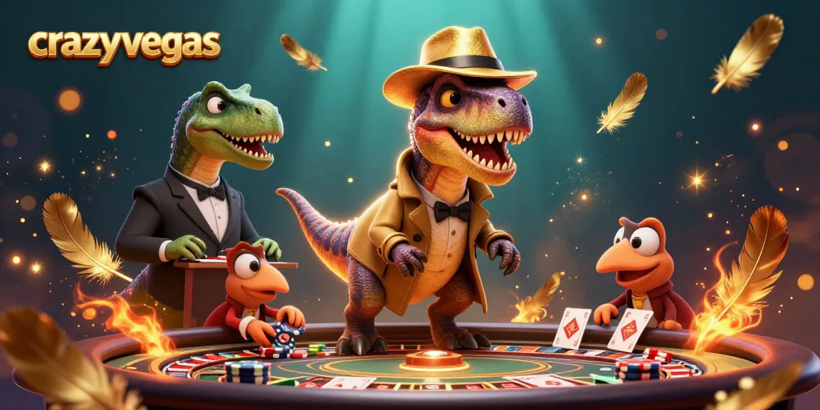 Experience thrilling moments at crazyvegas roulette with a velociraptor card counter and a watchful pit boss.