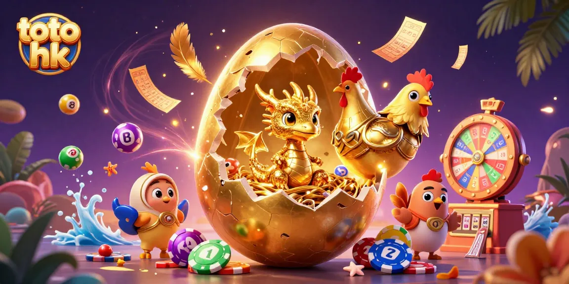 Mengeksplorasi toto hk dengan ilustrasi kartun 3D yang menampilkan naga emas dalam nest chip poker.
