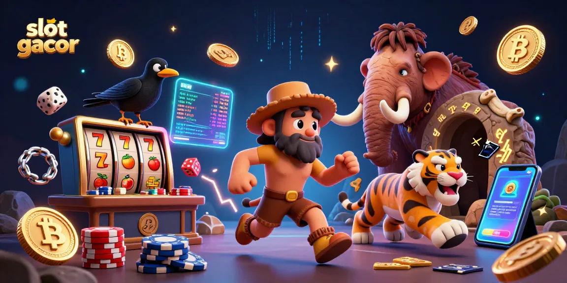 Slot gacor dengan karakter gua dan harimau sabertooth yang menyajikan pengalaman kasino pra-sejarah.