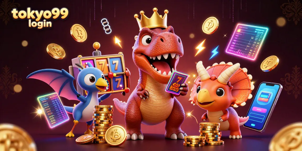 Melakukan login di tokyo99 untuk bermain slot dengan T-Rex, pterodactyl, dan triceratops.
